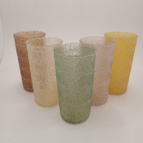 Vintage Spaghetti String Glasses MCM Set of 5